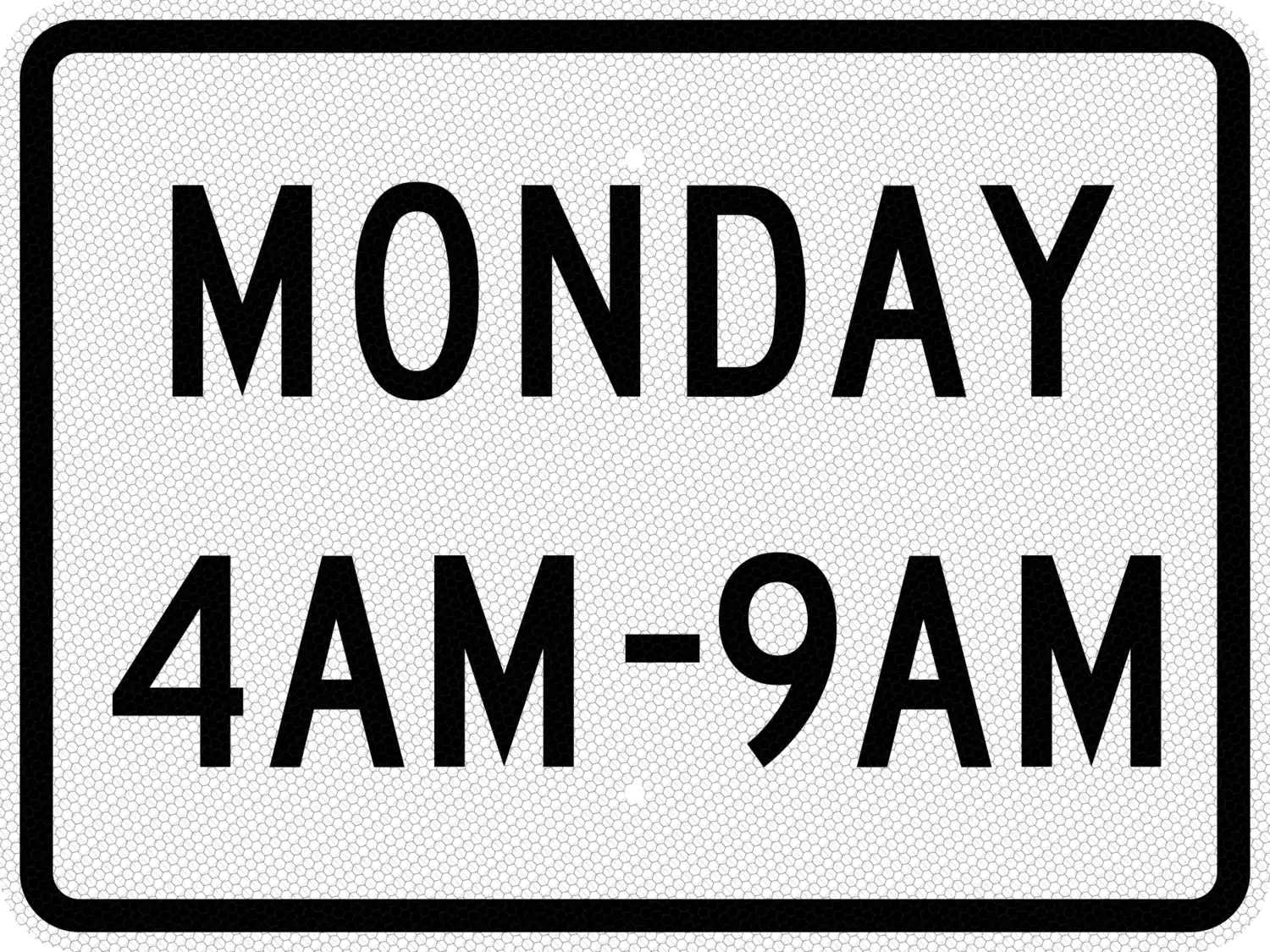 R10-20aP 24x18 sign, front view