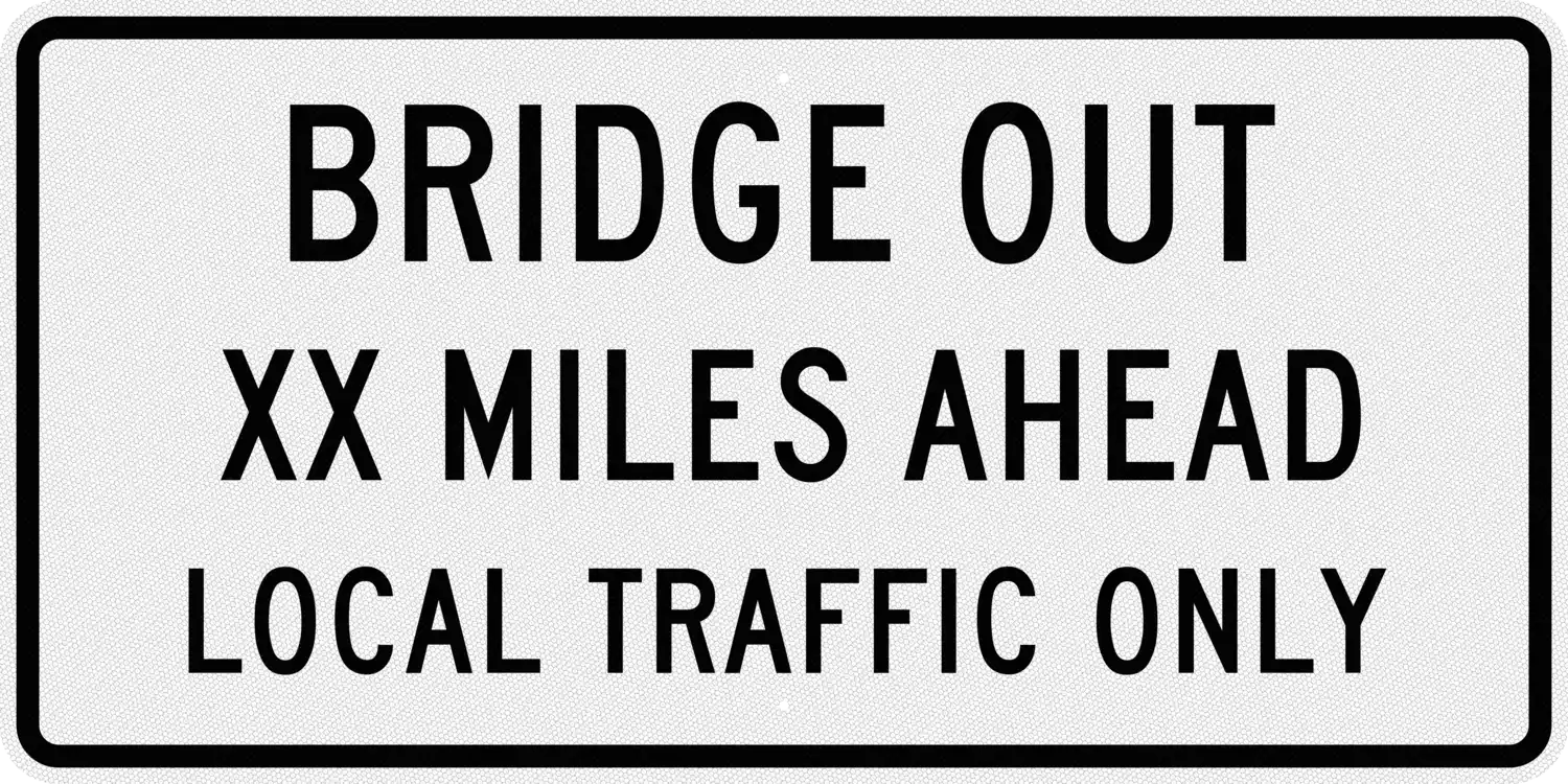 R11-3b 60x30 sign, front view