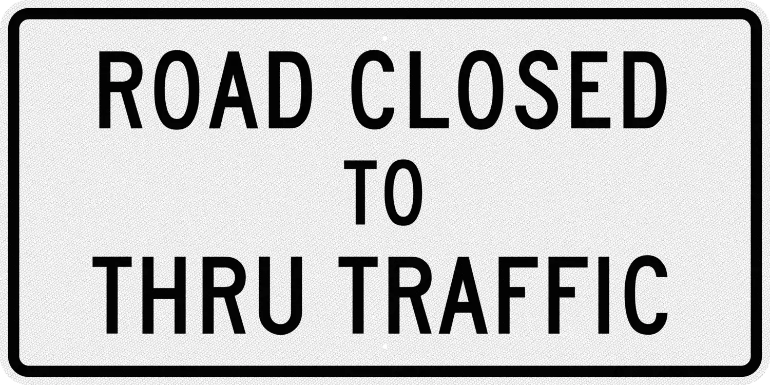 R11-4 60x30 sign, front view