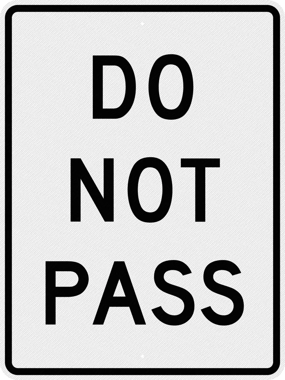 R4-1 36x48 sign, front view