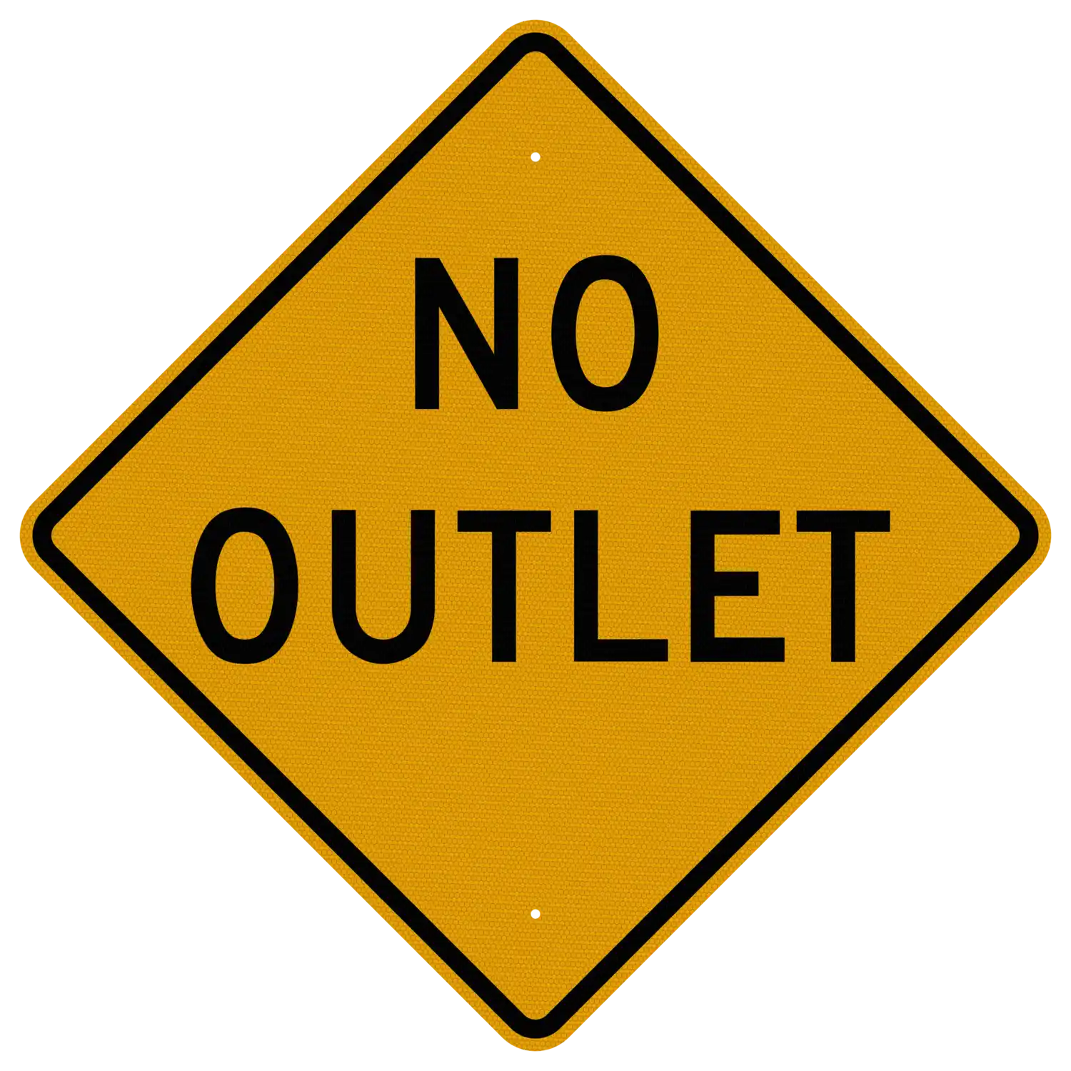 W14-2 30x30 sign, front view