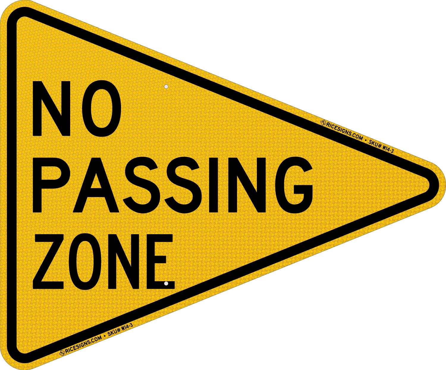 No Passing Zone Sign