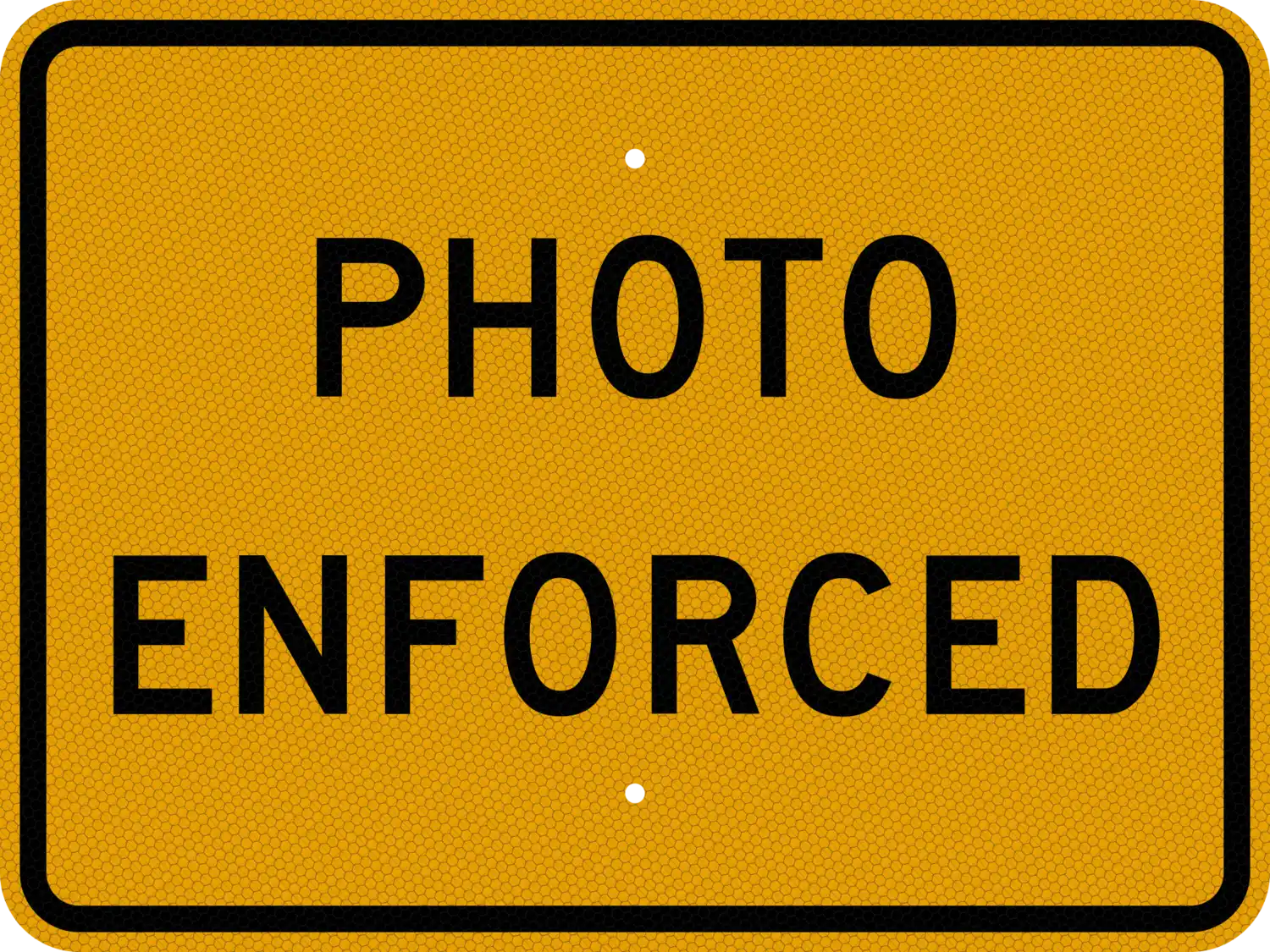 W16-10aP 24x18 sign, front view