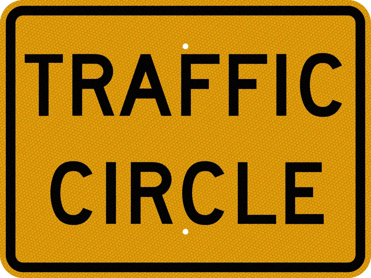 W16-12P 24x18 sign, front view