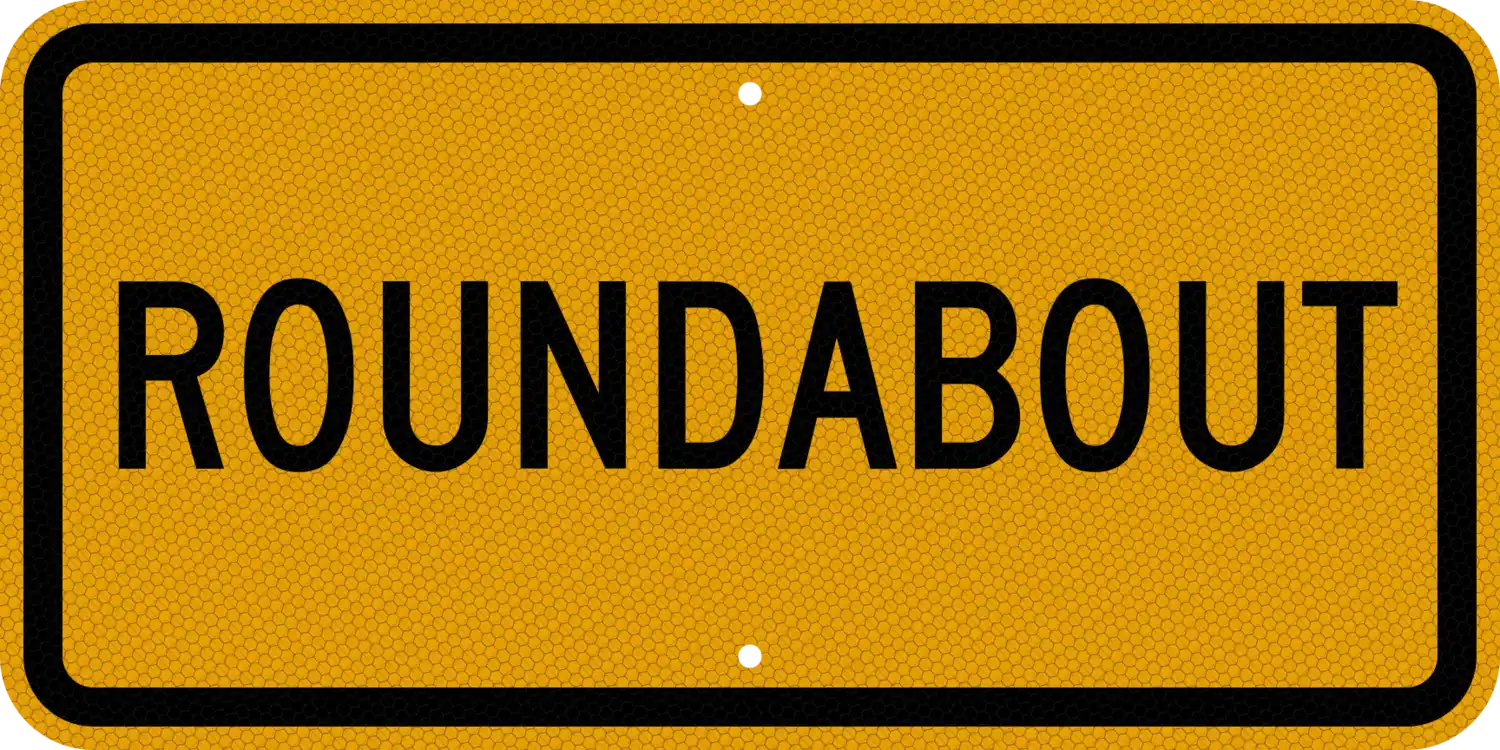W16-17P 24x12 sign, front view