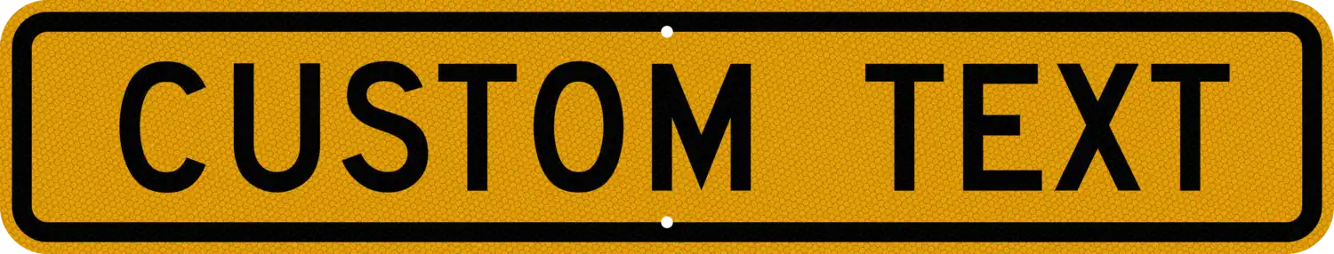 W16-8P 42x8 sign, front view