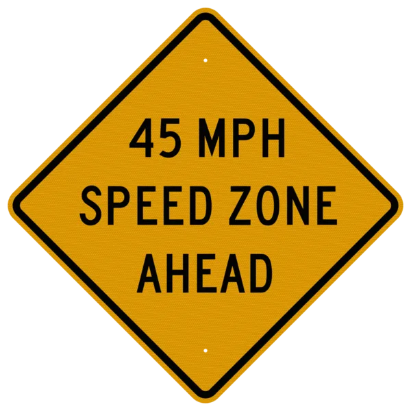 MUTCD W3-5a sign, 30x30, front view
