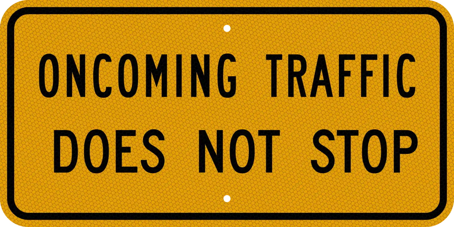 W4-4bP 24x12 sign, front view
