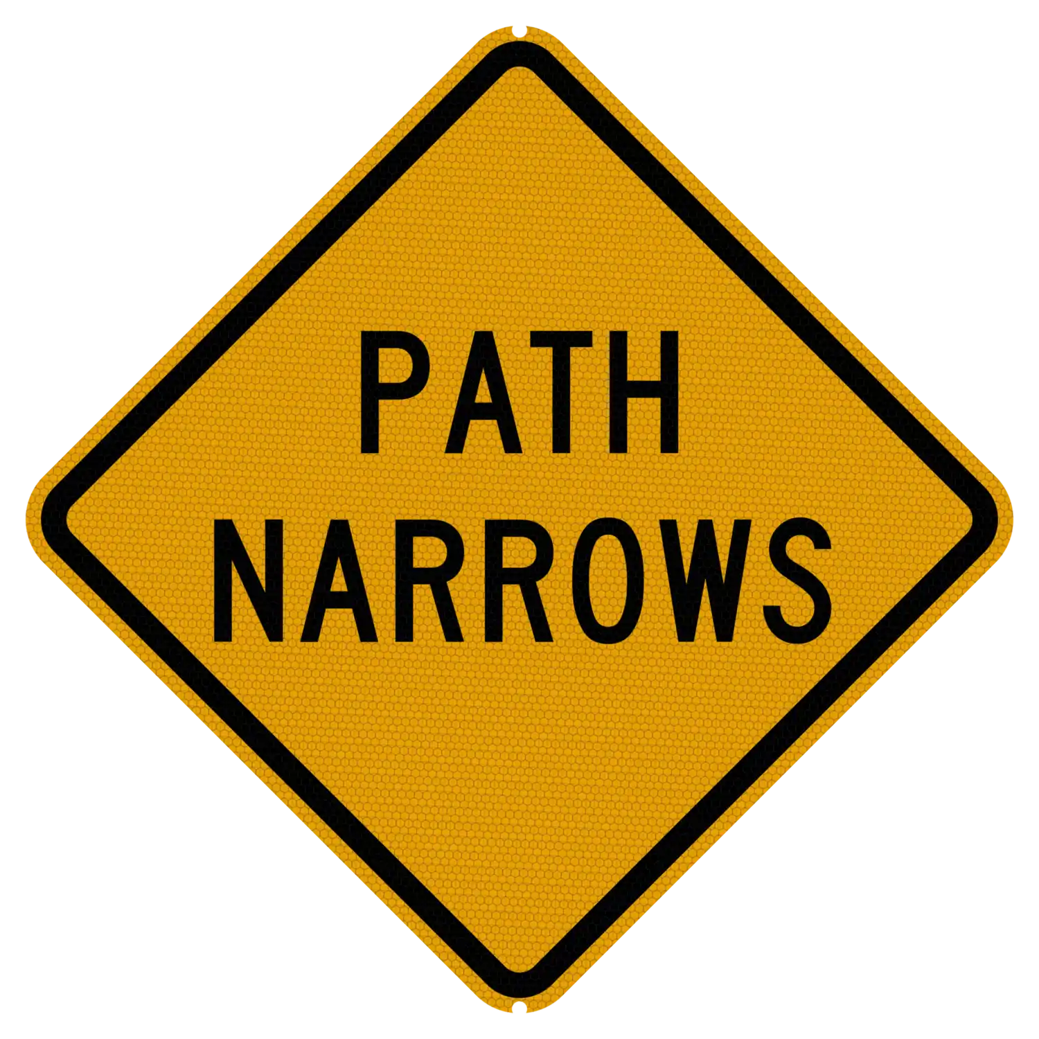 W5-4a 18x18 sign, front view
