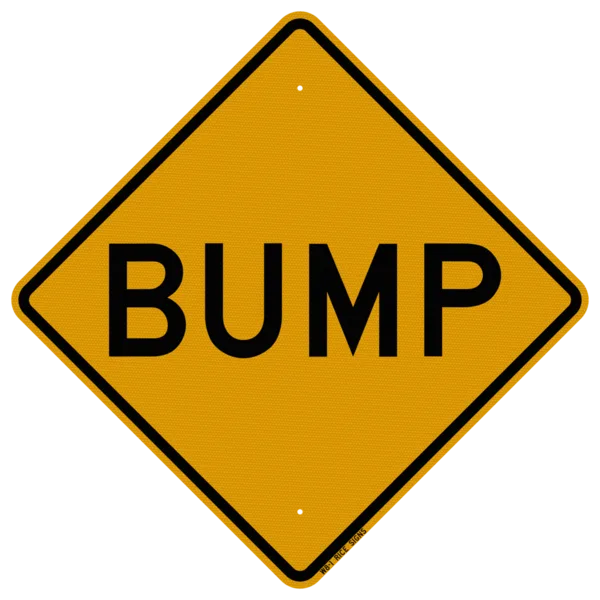 MUTCD W8-1 sign, 30x30, front view