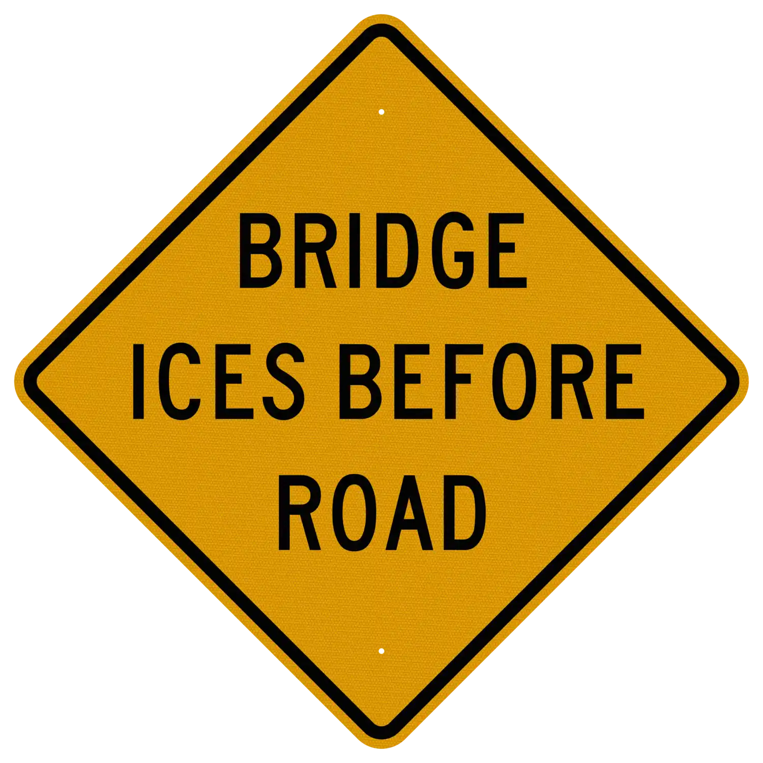W8-13 36x36 sign, front view