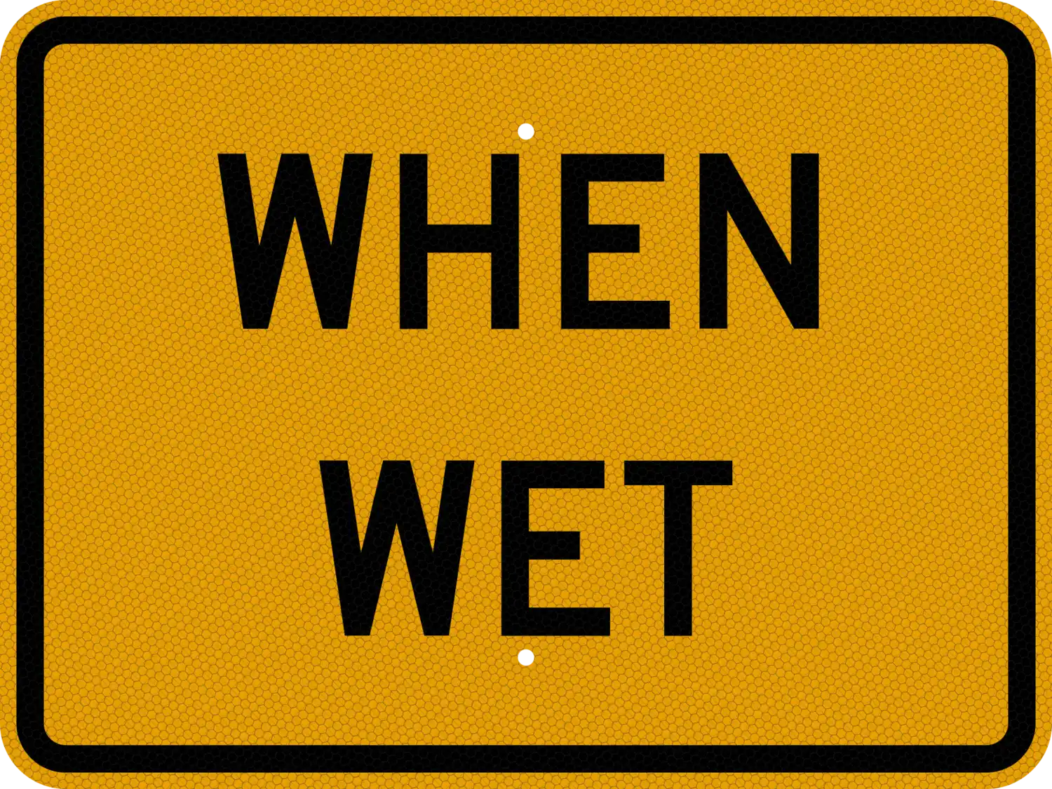 W8-5P 24x18 sign, front view