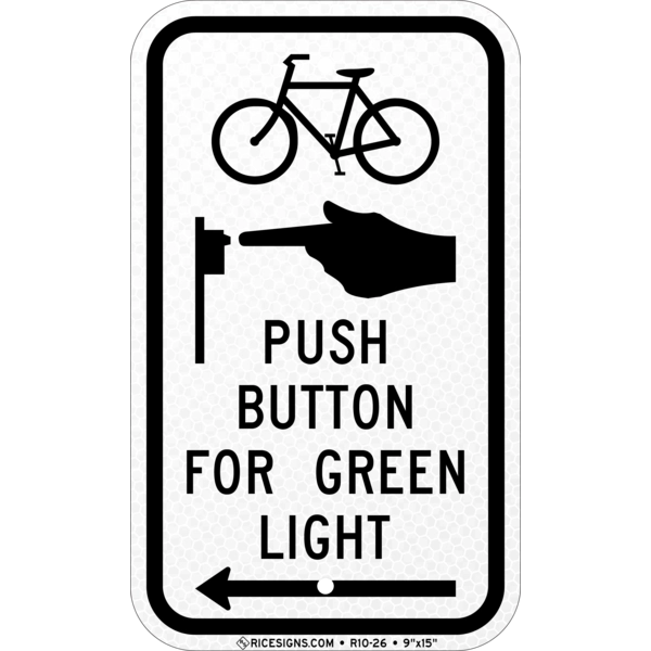 Crosswalk Push Button Style 6 Sign