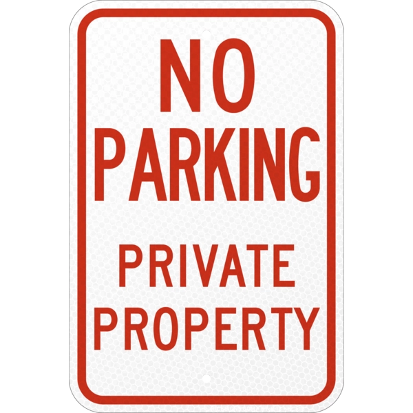 No Parking Private Property Sign