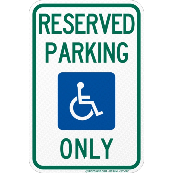 Michigan Reserved Parking Only Sign