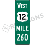 Enhanced Mile Marker Sign