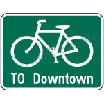Bike Route With Custom Destination Sign