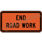 End Road Work sign