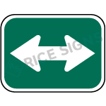 Double Arrow Auxiliary Sign