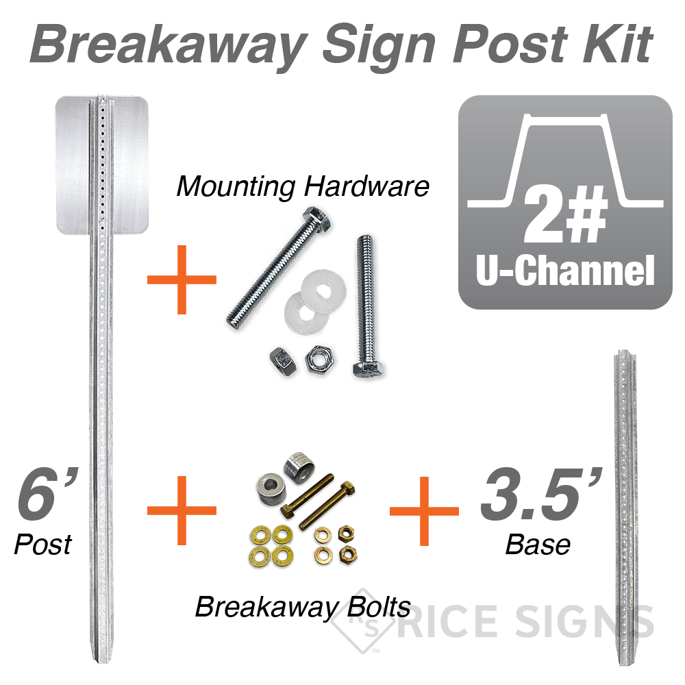 Breakaway U-Channel Post Kit