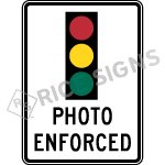 Traffic Signals Photo Enforced Sign