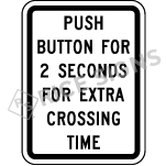 Crosswalk Push Button Style 3 Sign