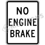 No Engine Brake Sign