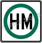 Hazardous Materials Route Sign