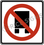 National Network Trucks Prohibited Symbol Sign