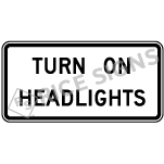 Turn On Headlights Sign