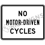 No Motor-driven Cycles Sign