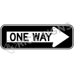 One Way (enclosed In Right Arrow) Sign