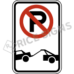 No Parking Symbol Tow-away Zone Sign