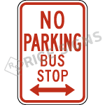 No Parking Bus Stop Signs