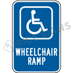 Handicap Wheelchair Ramp Signs