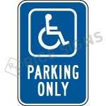Handicap Parking Only Signs