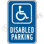 Handicapped Disabled Parking Sign