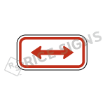 Double Arrow Red Sign