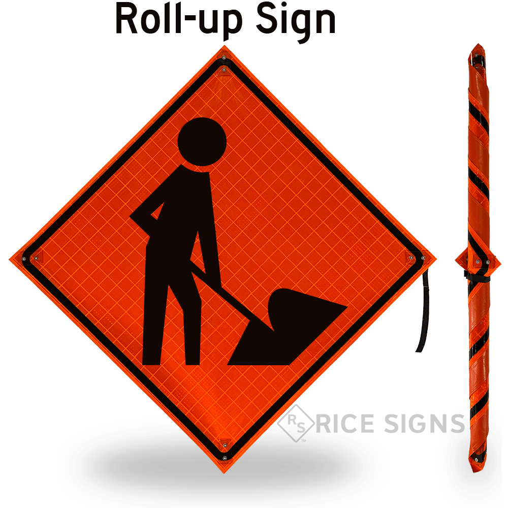 Men Working (symbol) Roll-up Sign