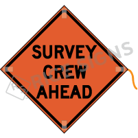 Survey Crew Ahead Roll-Up Signs | RU26 | Rice Signs