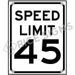 Speed Limit (only Works With Ru5000 Or Ru6000 Stand) Roll-up Sign