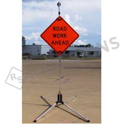 Heavy Duty Dual Spring Wind Resistant Sign Stand for Roll-Up and Aluminum Signs