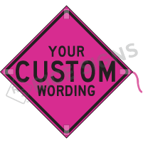 Custom Pink Incident Management Roll-Up Signs