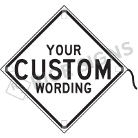Custom Wording - White Roll-up Sign