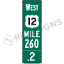 Intermediate Enhanced Mile Marker Signs
