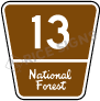 Forest Route Marker Signs