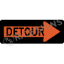 Detour Enclosed In Right Arrow Signs