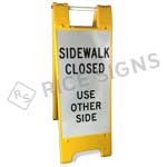 Sidewalk Closed Use Other Side Folding Sign