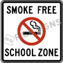 Smoke Free School Zone Signs