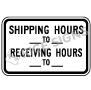 Shipping Hours Receiving Hours Signs
